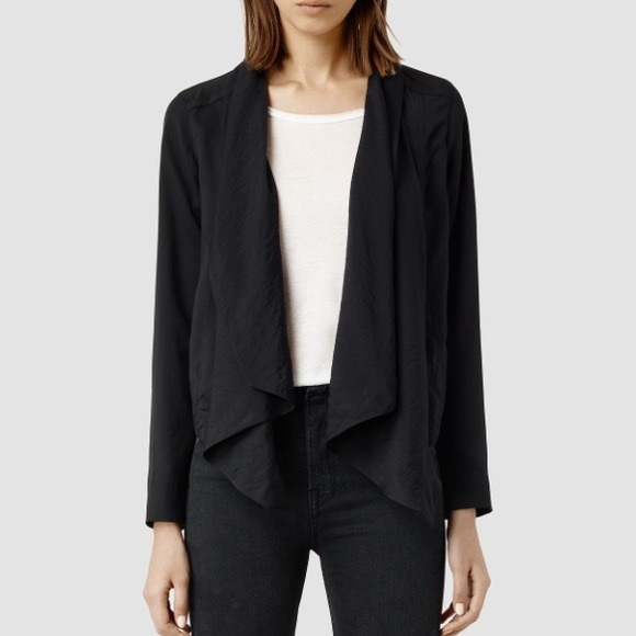 All Saints Jackets & Blazers - AllSaints kwar jacket black drape